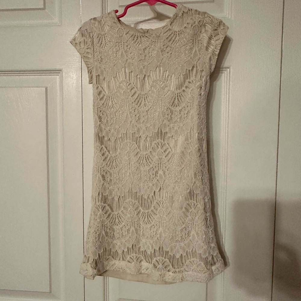 Joyfolie size 3 cream/ivory dress